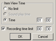 Recording Time Settings