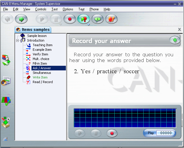 Record your answer screen