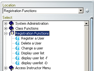 Registration Functions