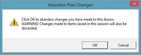 Abandon changes