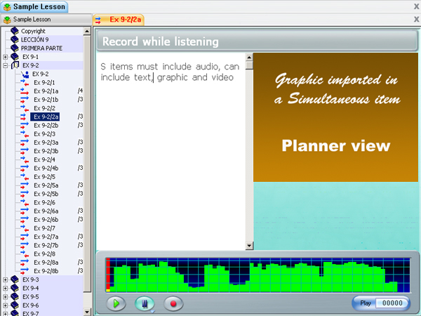 Simultaneous Item Planner View